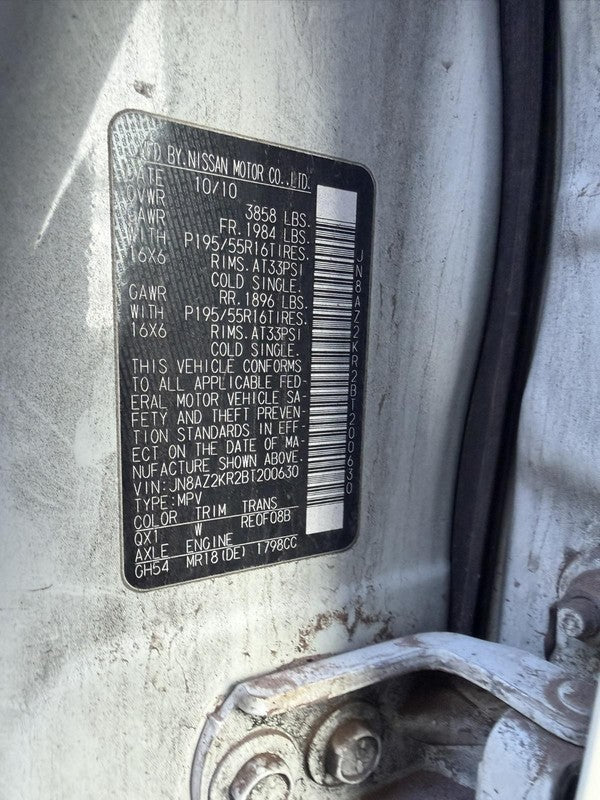 Used Air Cleaner Assembly fits: 2011 Nissan Cube MR18DE from 2/10 Grad