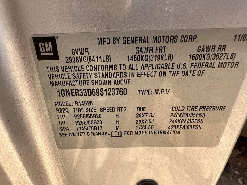Used Automatic Transmission Assembly fits: 2009 Chevrolet Traverse AT 