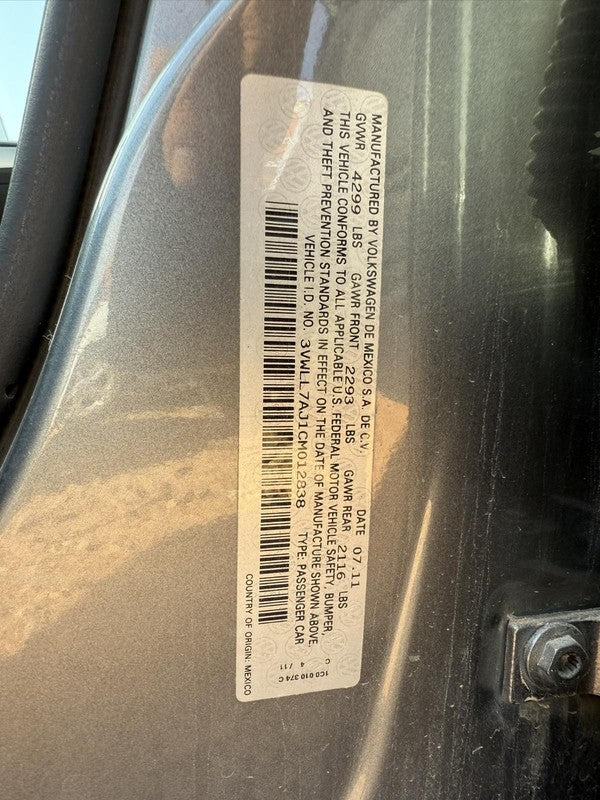 Used Alternator fits: 2012 Volkswagen Jetta 2.0L diesel 140 amp ID 06F