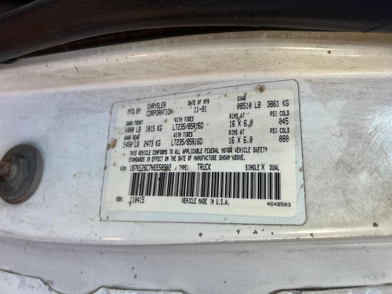 Used A/C Compressor fits: 1992 Dodge 250 PICKUP diesel w/intercooler G