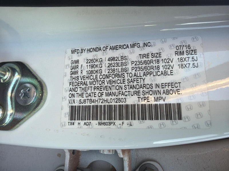 Used Differential Carrier Assembly fits: 2017 Acura Rdx rear axle Grad