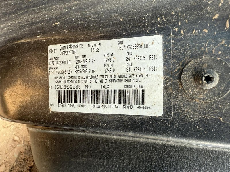 Used ABS Pump and Motor Assembly fits: 2003 Dodge 1500 PICKUP Assembly