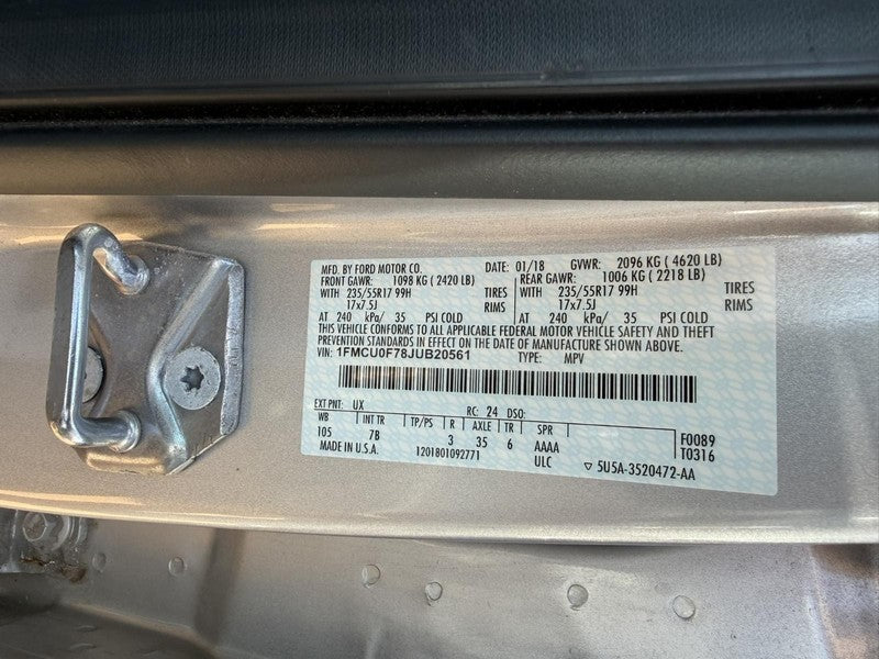 Used Steering Column fits: 2018 Ford Escape Floor Shift tilt and teles