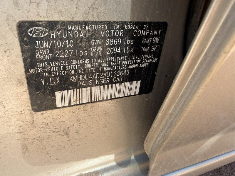 Used Engine Complete Assembly fits: 2010 Hyundai Elantra 2.0L VIN E 8t