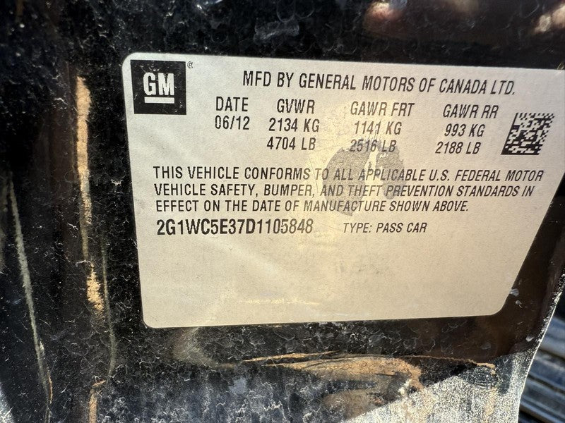 Used Engine Complete Assembly fits: 2013 Chevrolet Impala 3.6L VIN 3 8