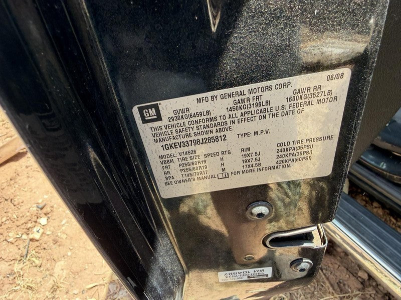 Used Front Left Seat Front fits: 2008 Gmc Acadia bucket air bag leathe