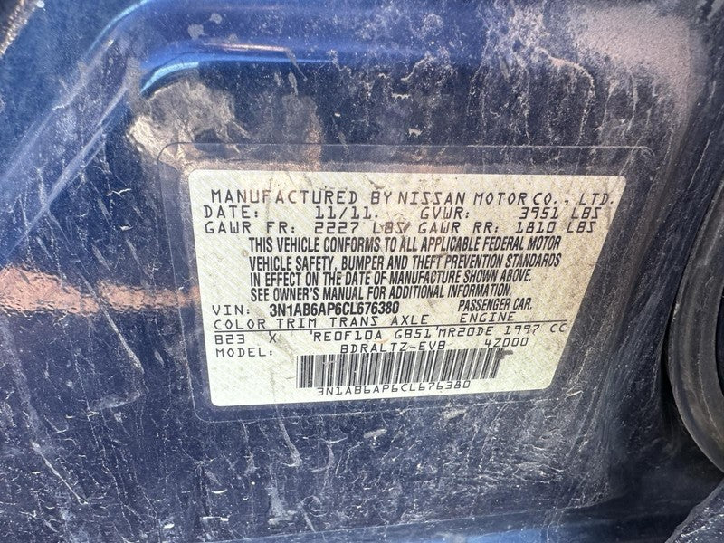 Used Automatic Transmission Assembly fits: 2012 Nissan Sentra AT CVT 2