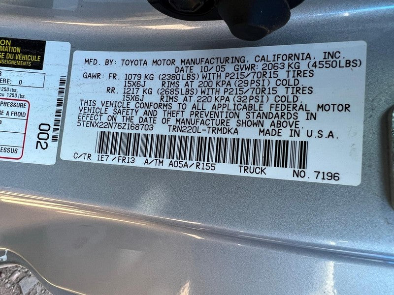 Used Rear Axle Assembly Rear fits: 2006 Toyota Tacoma 4x2 Base 3.31 ra