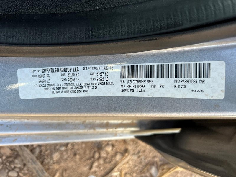 Used Wheel fits: 2013 Dodge Avenger 17x6-1/2 10 hole steel Grade A