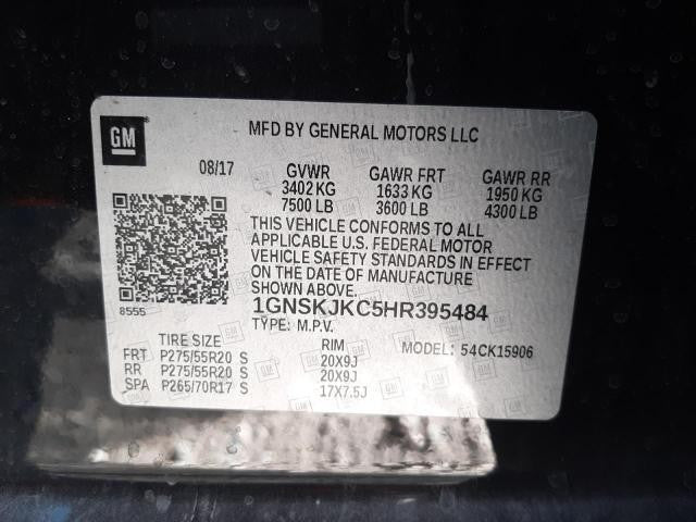 Used Front Left Door Interior Trim Panel fits: 2017 Chevrolet Suburban