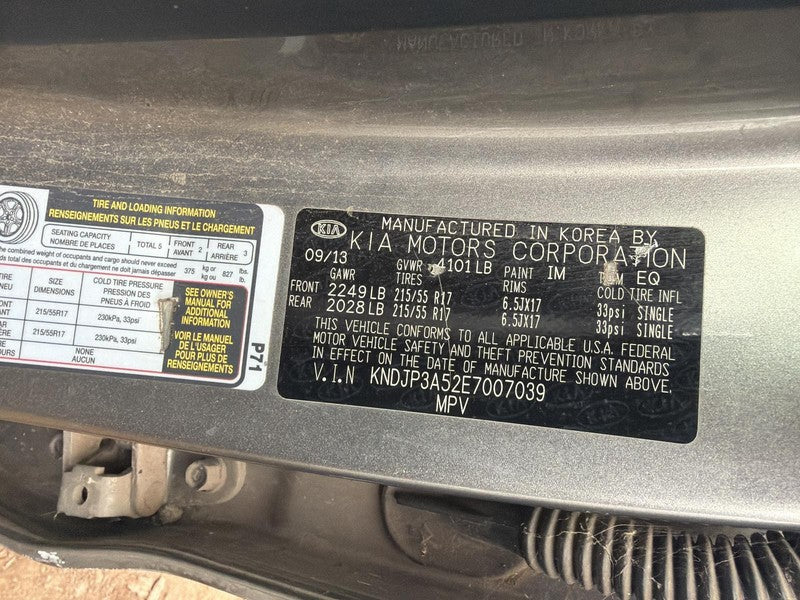 Used Third Seat SW/VAN fits: 2014 Kia Soul  Grade A
