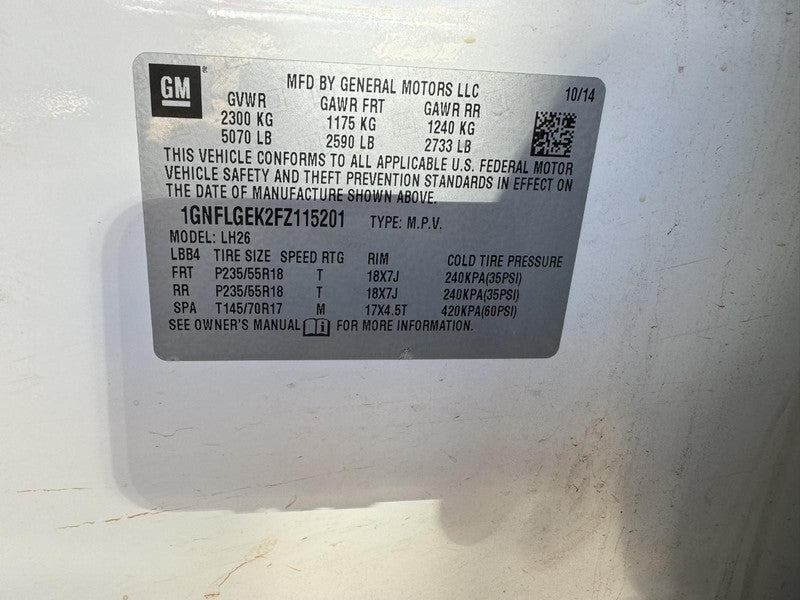 Used Automatic Transmission Assembly fits: 2015 Chevrolet Equinox AT A