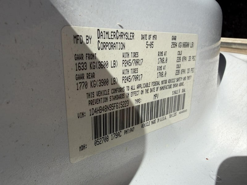 Used ABS Pump and Motor Assembly fits: 2005 Dodge Durango Assembly 4x4
