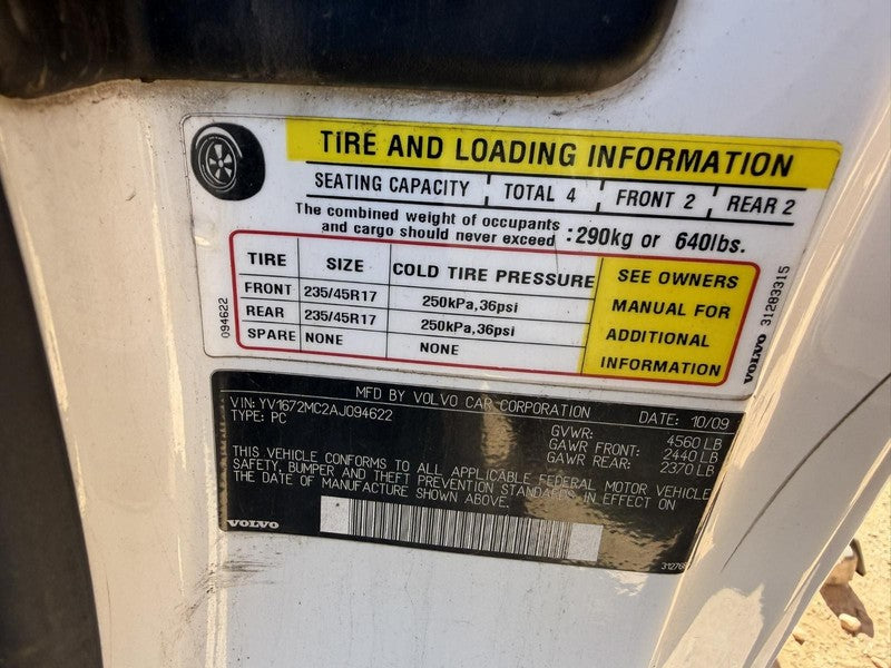 Used Seat Rear fits: 2010 Volvo 70 SERIES Seat Rear Grade A