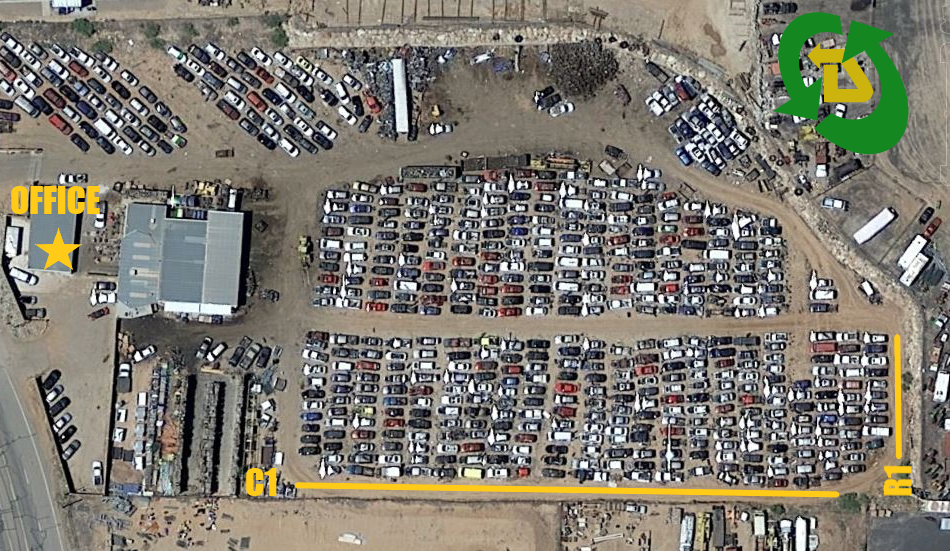 Dixie Auto Salvage yard map